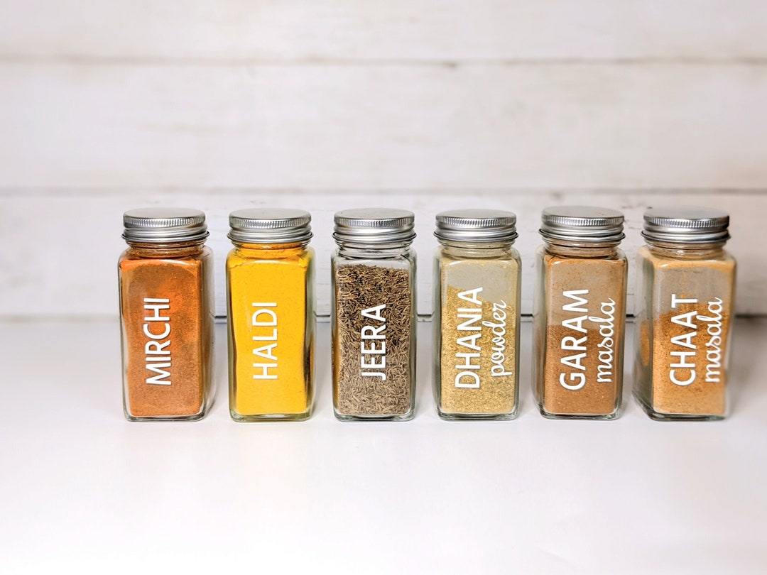Indian Spice Labels Spice Label Stickers Vinyl Decal Spice Rack