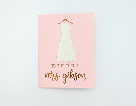 To the Future Mrs. Custom Last Name Card Personalized Bridal - Etsy