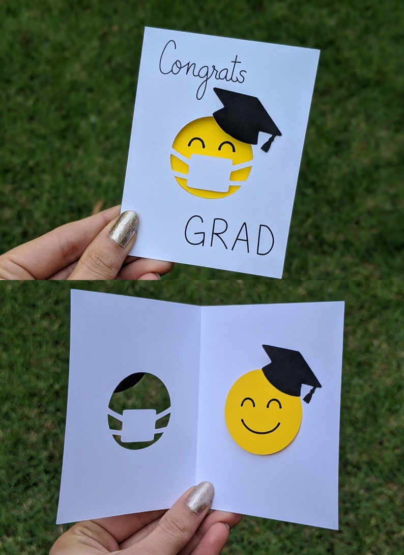 Congrats Grad Quarantine Graduation Card Social Distancing image 0