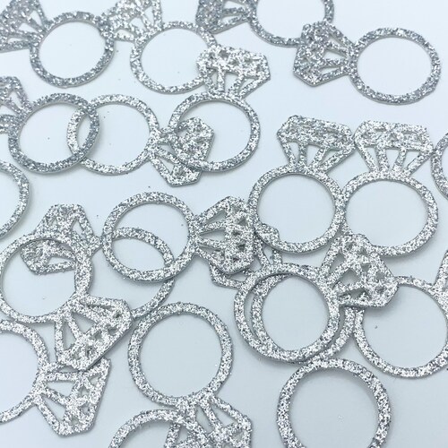Glitter Diamond Ring Confetti for Engagement Party Bridesmaid Etsy