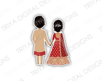 Rani Raja Sticker Desi Wedding Sticker: Raja and Rani, Waterproof Vinyl - Etsy