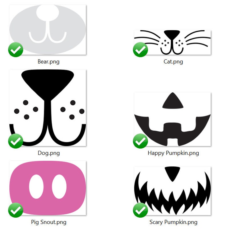 Download Animal Face Mask SVG Cut Files Iron On Face Mask SVG | Etsy