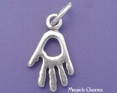 Hand Petroglyph Charm .925 Sterling Silver, Native American Indian - elp1730