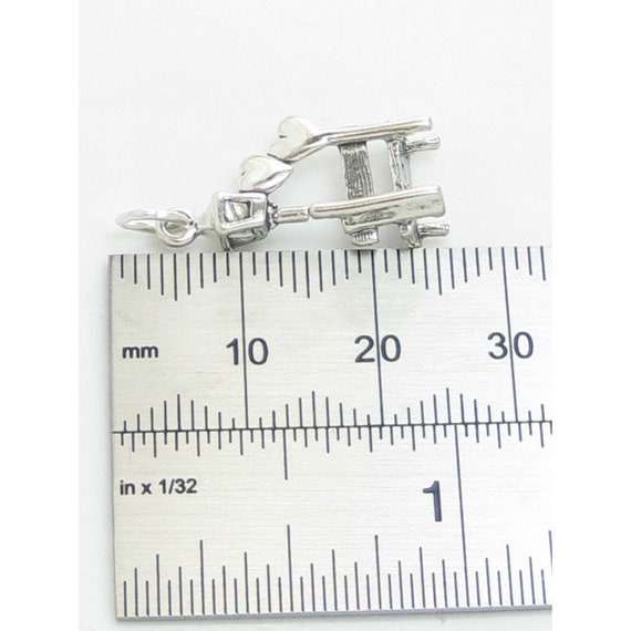 Clasp Sterling Silver 3d Park Bench Charm Clothing Shoes