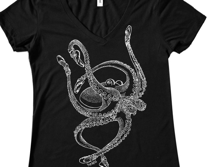 Woman Ballet Shirt - Funny TShirts - Beach Tshirt - Ballet Dancer - Octopus Tshirt - Ballet Tees - Dance Lover Gift - Dancer Shirt