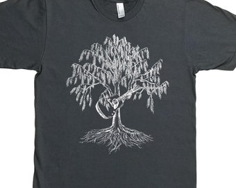 Guitar T Shirt for Men - Music Lovers Gift - Acoustic Guitar Tshirt - Guitarist Gifts - Country Music Shirt - Bluegrass Tshirt - Tree Tees