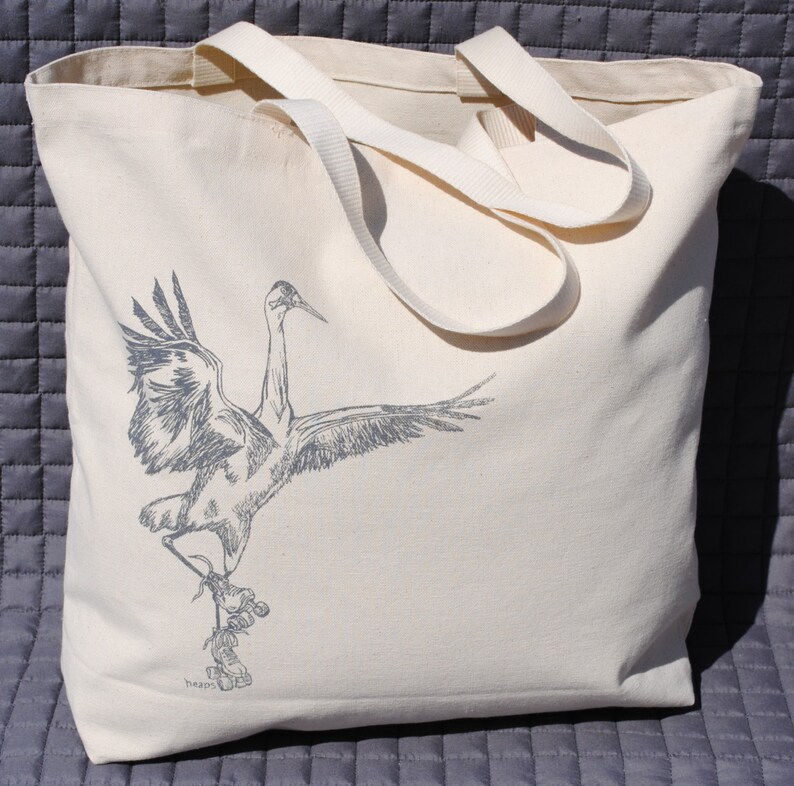 Canvas Tote Bag Nautical Crane Design Theme Shoulder Market Travel Unique Wedding Shower Gift 10 Oz Fabric Shopping Bags