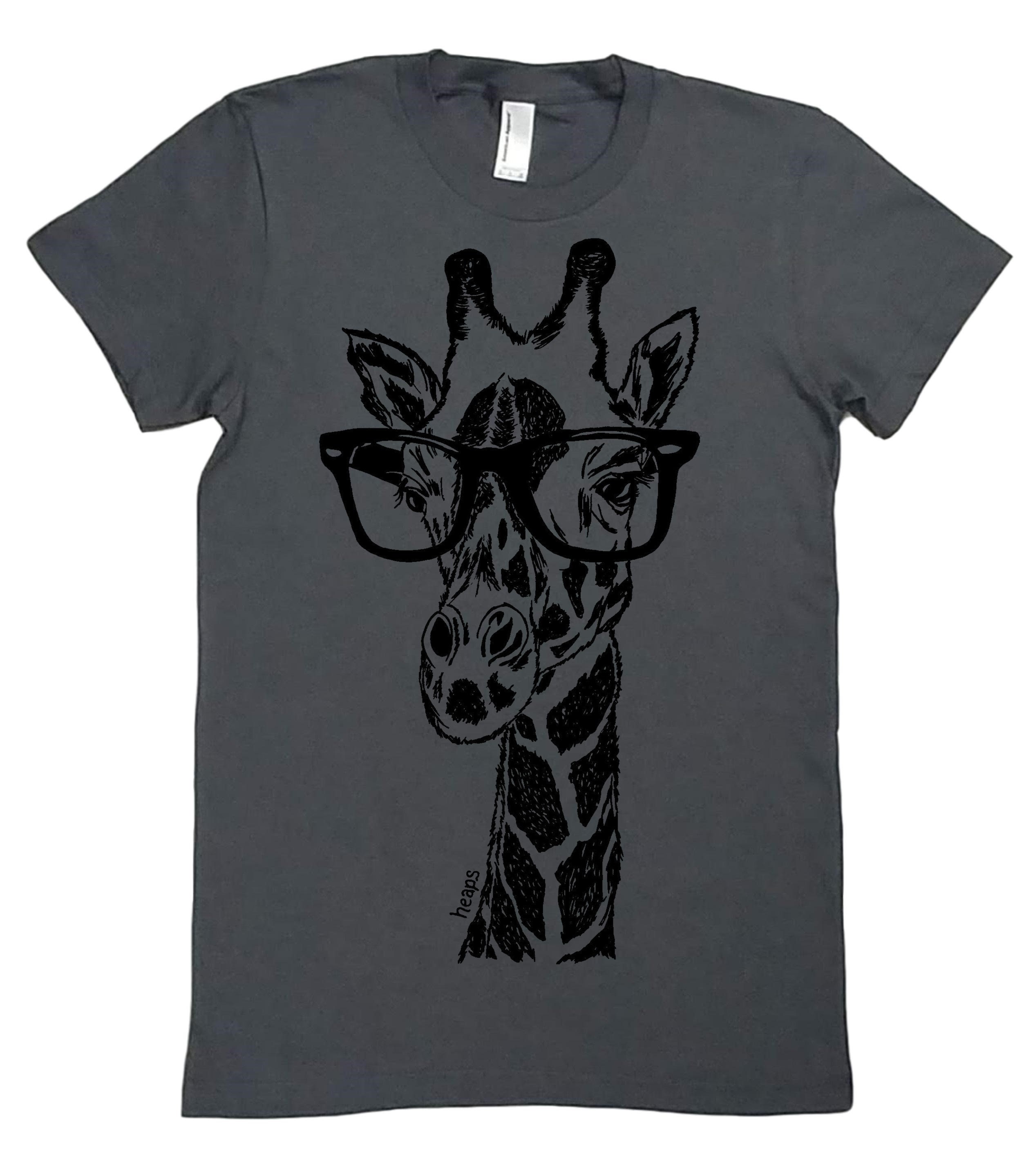Giraffes Digitally Printed White Ladies Fitted T-Shirt