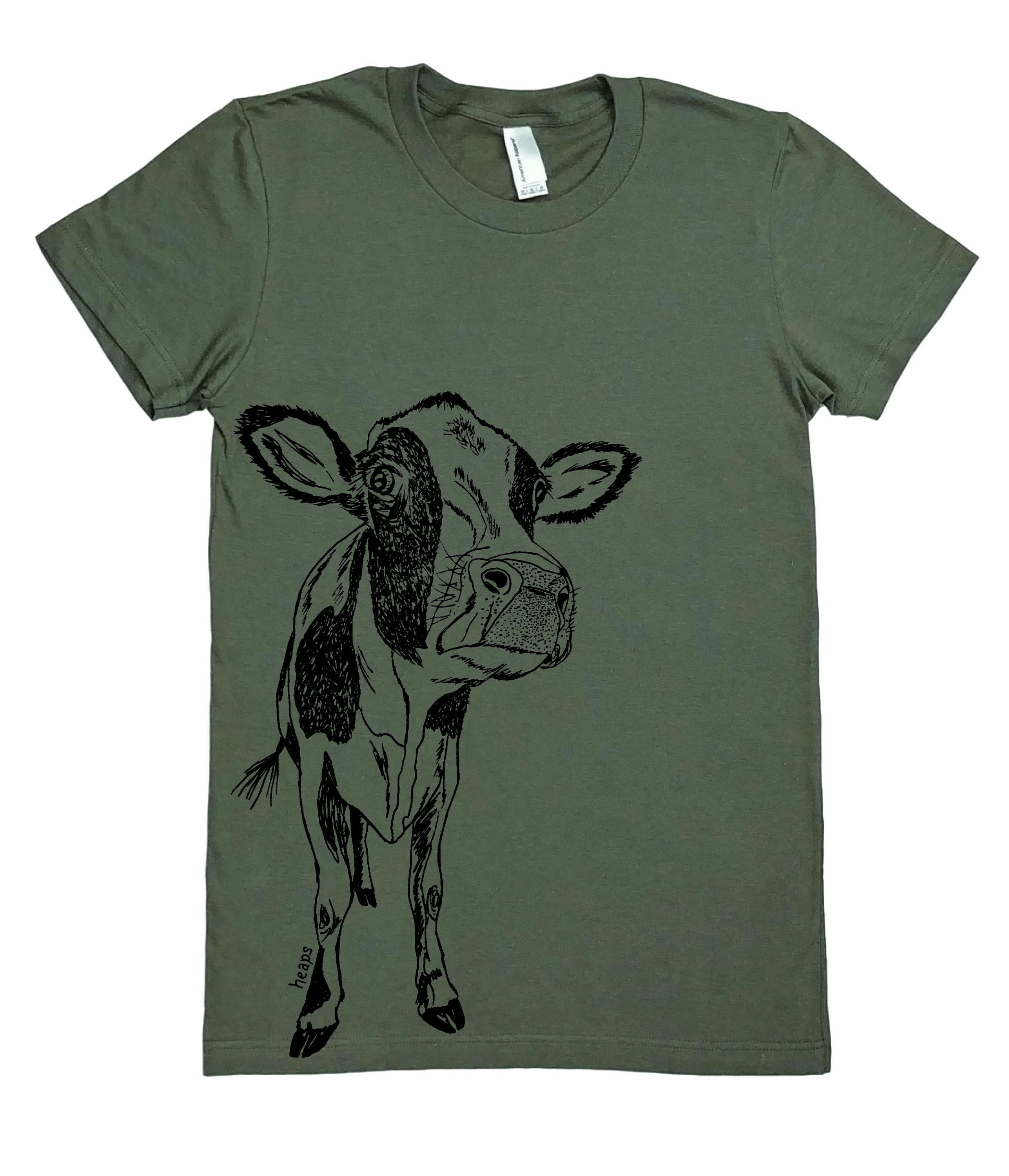 Womens T Shirt Cow Tee Animal Womens Clothing Cool Tees | Etsy