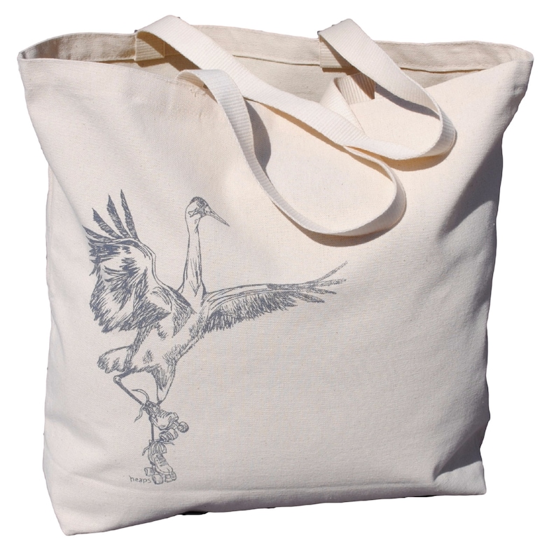 Canvas Tote Bag Nautical Crane Design Theme Shoulder Market Travel Unique Wedding Shower Gift 10 Oz Fabric Shopping Bags