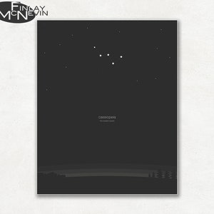 CASSIOPEIA CONSTELLATION, Astronomy Print, Photographic Print for the Home Decor image 1