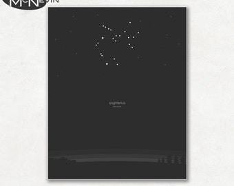 SAGITTARIUS CONSTELLATION, Astronomy Print, Photographic Print for the Home Decor