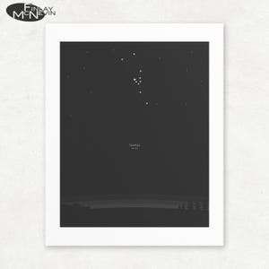 Taurus Constellation Fine Art Print, Celestial Night Sky Illustration, Unframed Giclee Print