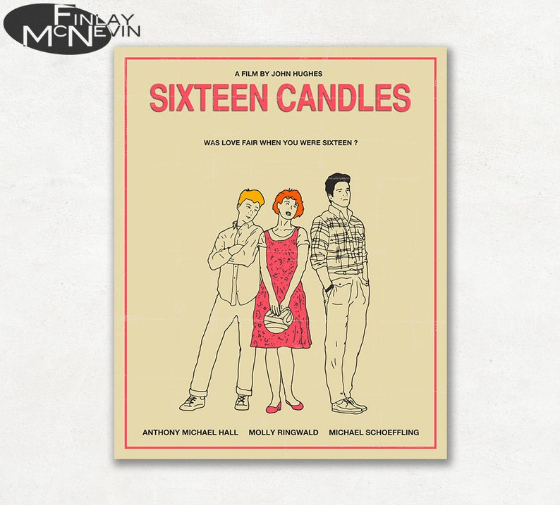 SIXTEEN CANDLES Movie Poster Fine Art Print Etsy