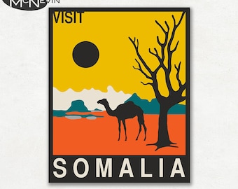 SOMALIA, AFRICAN Travel Poster, Retro Pop Art