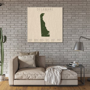 DELAWARE PARKS, State Park Map, Fine Art Photographic Print for the home decor. image 5