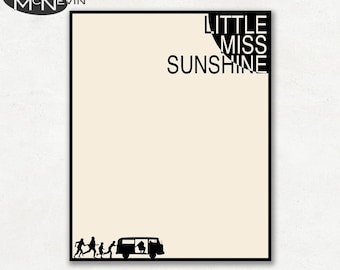 Affiche du film LITTLE MISS SUNSHINE minimaliste, Version Beige, Fine Art Print