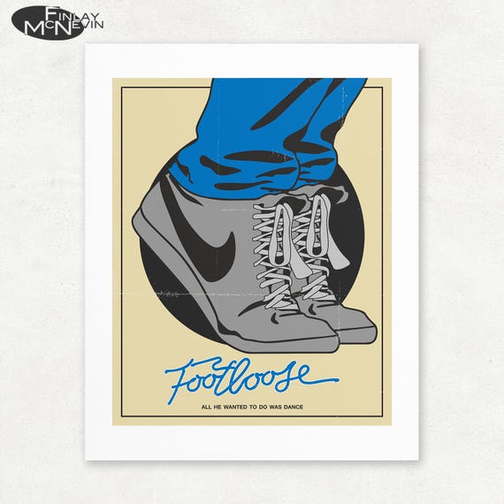 Retro Style 'Footloose' Minimalist Movie Poster Print - Unframed Giclee Art