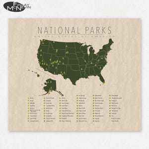 U.S. National Parks Map Tapestry with State Borders - Vintage Wall Art Decor image 7