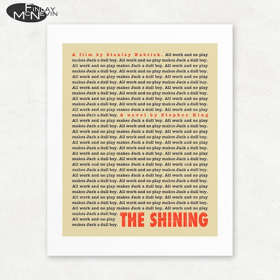 Retro Style 'The Shining' Movie Poster Print - Unframed Giclee Art