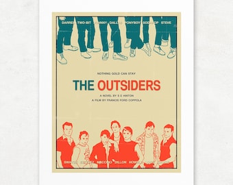 Vintage Style 'The Outsiders' Movie Poster Print - Unframed Giclee Art