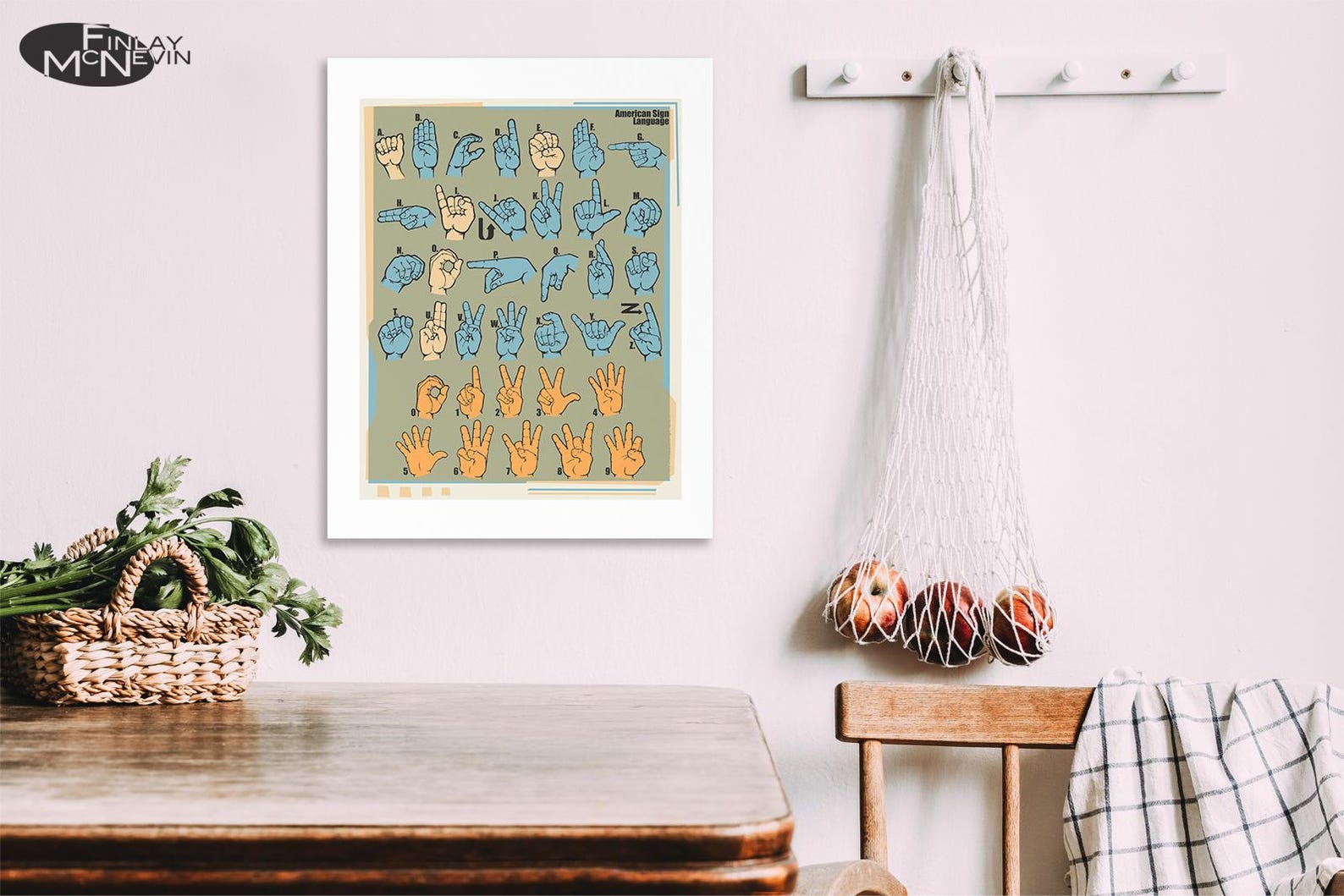 American Sign Language Alphabet Chart Print - ASL Educational Poster ...