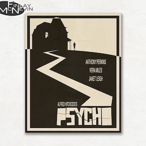 Psycho Movie Poster - Beige version, Fine Art Print