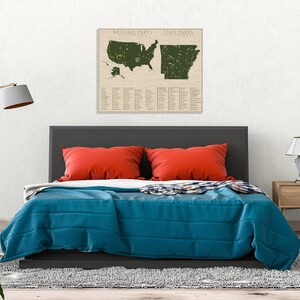 NATIONAL and STATE PARK Map of Arkansas and the United States, Fine Art Photographic Print for the home decor. image 5