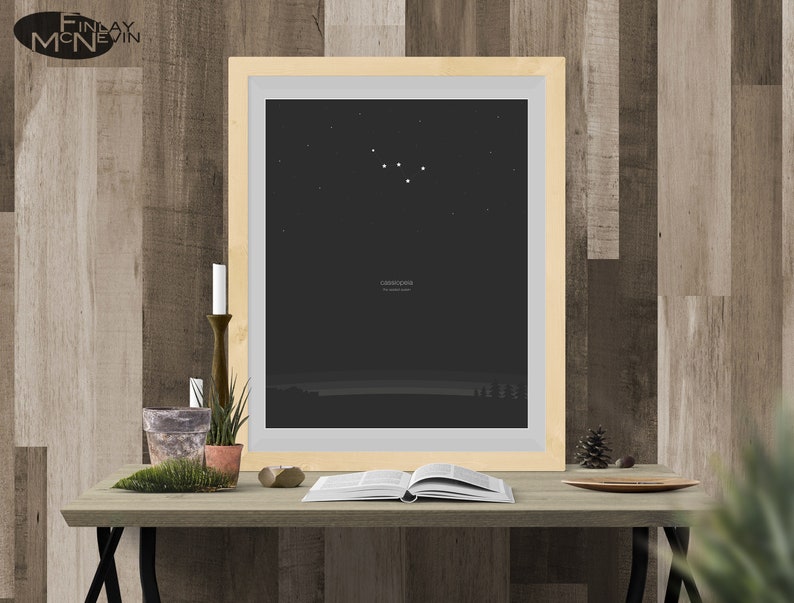 CASSIOPEIA CONSTELLATION, Astronomy Print, Photographic Print for the Home Decor image 2