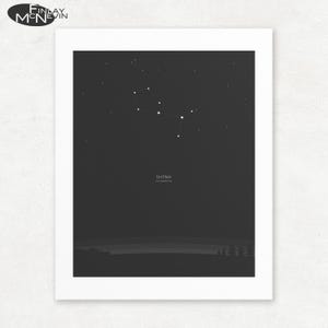 Bootes Constellation Fine Art Print, Celestial Night Sky Illustration, Unframed Giclee Print