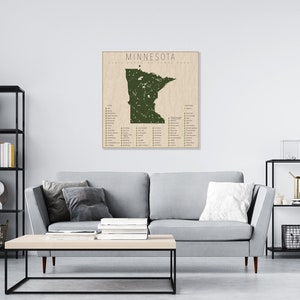 MINNESOTA PARKS, National and State Park Map, Fine Art Photographic Print for the home decor. image 5