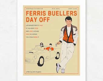 Vintage Style 'Ferris Bueller's Day Off' Movie Poster Print - Unframed Giclee Art