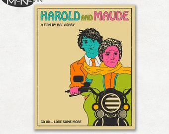 HAROLD AND MAUDE Movie Poster, Fine Art Print (color version)