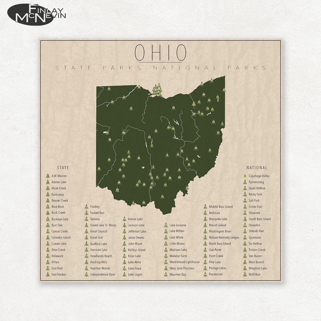 OHIO PARKS National And State Park Map Fine Art Photographic Print Il 1080xN.6024357121 8x71 