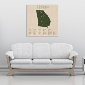 GEORGIA PARKS, State Park Map, Fine Art Photographic Print for the home decor. image 4