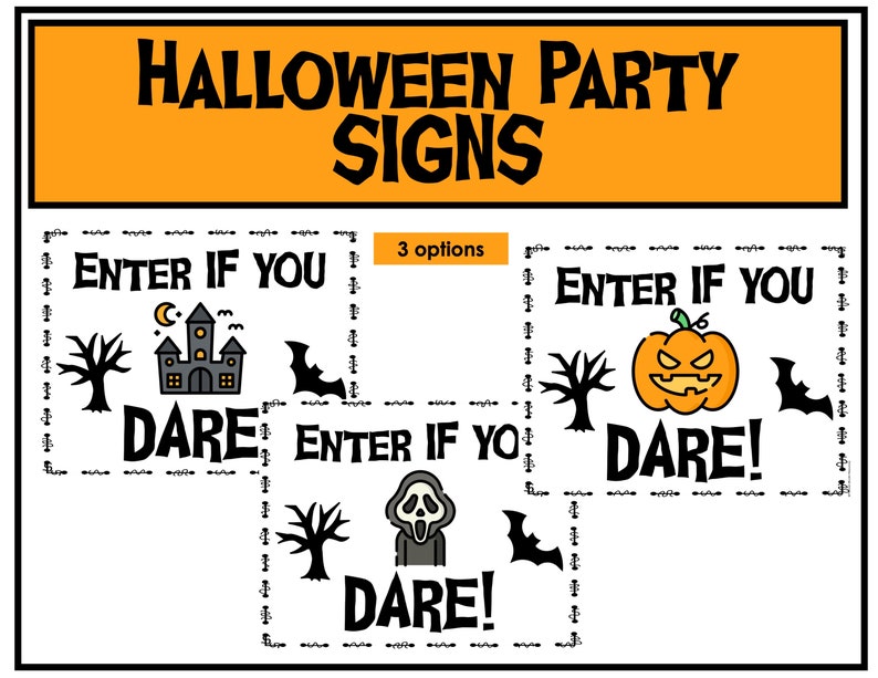 HALLOWEEN Party Signs and Costume Contest Ballots Etsy