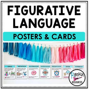 Figurative Language Posters | Figurative Language Cards | Bulletin Board | Classroom Decor
