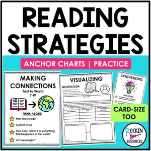 Reading Comprehension Strategies Posters: Elementary Anchor Charts ...