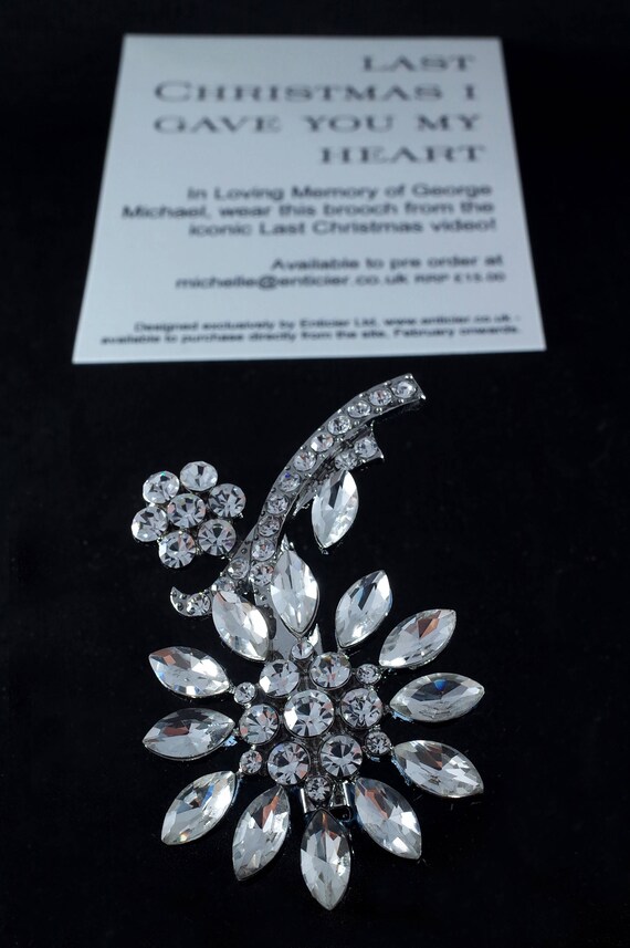 Enticier s George Michael Tribute Brooch Last Christmas is Now