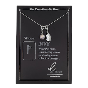 Enticier's Rune Necklace, Joy, draag deze rune bij het starten van een nieuwe universiteit of het afleggen van examens