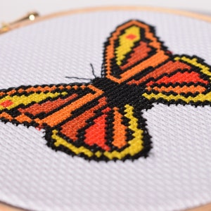 Orange butterfly Cross stitch pattern / counted cross stitch chart / cross stitch pattern PDF / Instant download. image 3