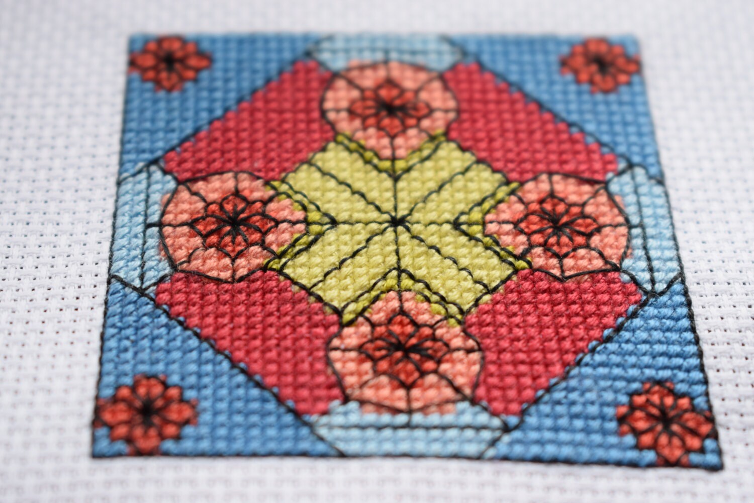 Moroccan Tile Cross Stitch Pattern /tile With Flower Design Counted ...