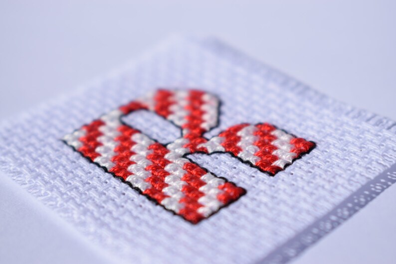 Christmas cross stitch / alphabet sampler / Candy cane ...