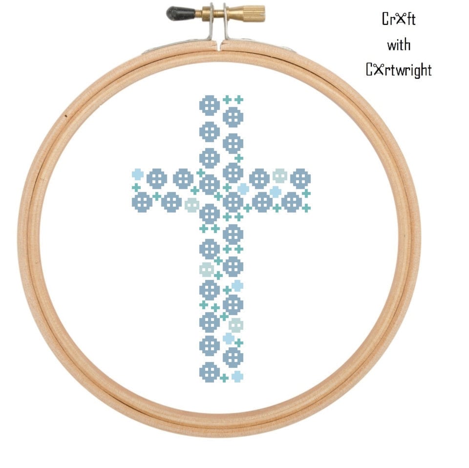 Baptism Cross stitch pattern / Christening gift / baby boy Etsy