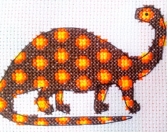 Dinosaur cross stitch pattern / Counted Cross stitch chart / cross stitch pattern PDF / instant download