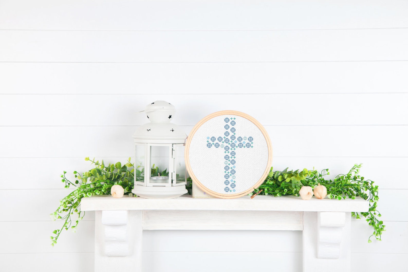Baptism Cross Stitch Pattern / Christening Gift / Baby Boy Gift