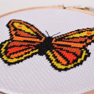 Orange butterfly Cross stitch pattern / counted cross stitch chart / cross stitch pattern PDF / Instant download. image 2