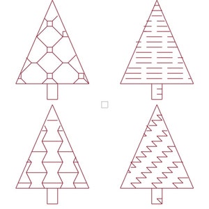 Blackwork Christmas trees / Christmas embroidery pattern / Blackwork pattern / black work pattern / PDF pattern / Instant download image 4