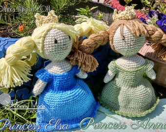 Princess Anna and Elsa Dolls **pattern**