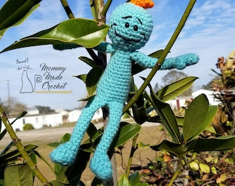 Mr Meeseeks inspired doll  *** CROCHET PATTERN***